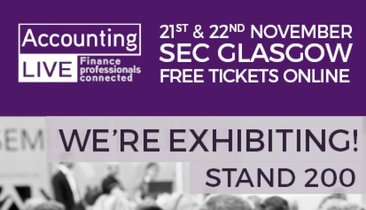 We're exhibiting at Accounting Live